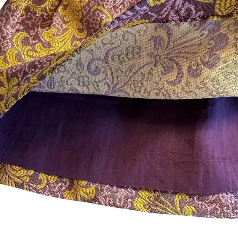 Peek | Little Girl Purple & Yellow Tapestry Skirt Size 6-12 months